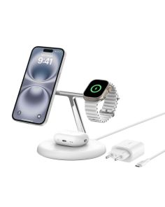 Belkin - Base de carga  3-en-1 Qi2 y Magsafe