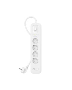 Belkin - Regleta 4 tomas + 1 Puerto USB-C + 1 Puerto USB-A