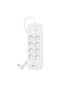Belkin - Regleta 8 tomas + 1 puerto USB-C + 1 puerto USB-A cable 2M
